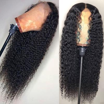 China 100% Virgin Hair 13x4 4x4 13x6 Lace Frontal Human Hair 13x4 4x4 13x6 Color Customized Full Curly Wig Customized Healthy Handmade Brazilian Wavy Long Hair for sale