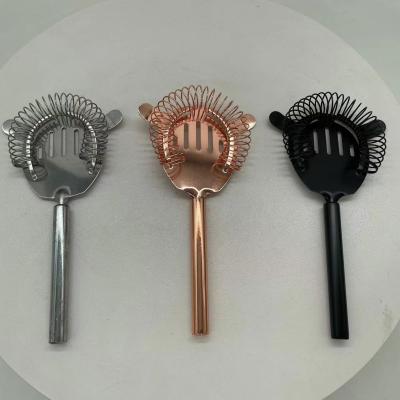 China Cocktail Shaker Set Factory Direct Wire Stainless Steel Cocktail Strainer Bar Tool With Handle for sale