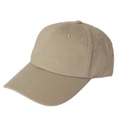 China COMMON high quality unstructured casual unstructured khaki color curved brim dad hat JOINT polyester fabric baseball cap 6 panel for sale