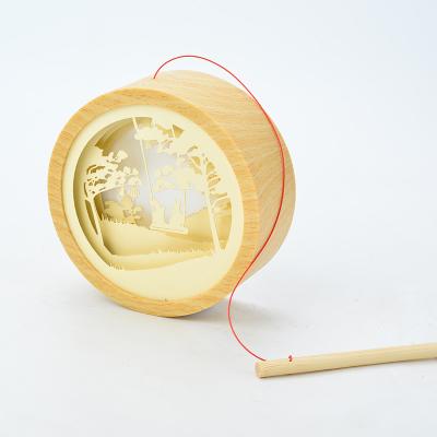 China Europe factory direct supply smart decor paper cut light 3d up box 3 d paper cutting lamp for sale