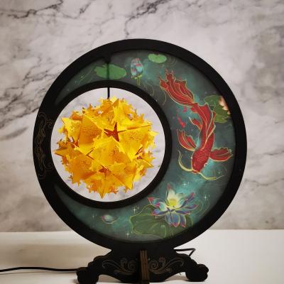 China Europe DIY Paper Carving Lamps USB Changing 3d Table Lamps Paper Carving Lamp for sale