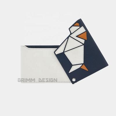 China SS21 fashion waterproof fake panda dog pattern printing card holder cute geometric animal wallet for sale