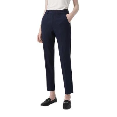 China Custom made ; female commuter navy blue temperament slim waist straight-leg plus pants pants professional formal suit pants for sale