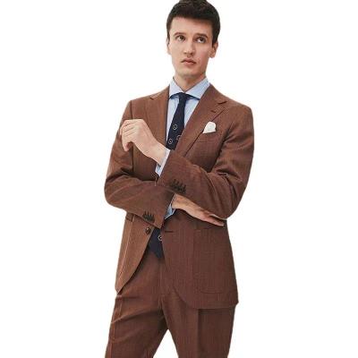 China Plus Size Innovative Products Springs And Autumn Brown Men&'s Casual Clothing Suits Materials For Men's Suits for sale