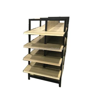 China Modern Design Double Sided Supermarket Store Shelves Customized Supermarket Shelving Rack Metal Gondola for sale