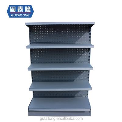 China 5 Layers Double Sided Supermarket Shelf Shop Shelves Metal Supermarket Rack Equipment Customized for sale