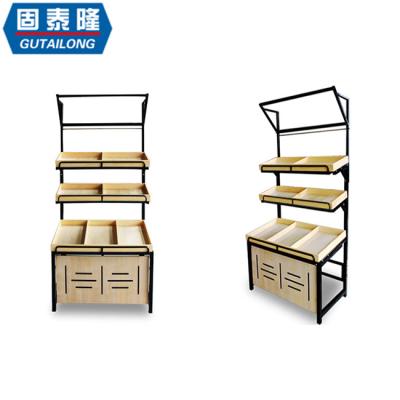 China Customized Double Sided CE Approved Supermarket Fruit Vegetable Rack For Store for sale