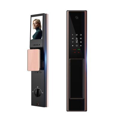 China Durable High Safety Automatic smart fingerprint security lock remote wifi 3D face recognition with camera intelligent door lock for sale