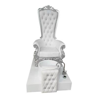 China New Style Spa Furniture Throne Pedicure Chair Beauty Salon Massage Chair With Pedicure Bowl for sale