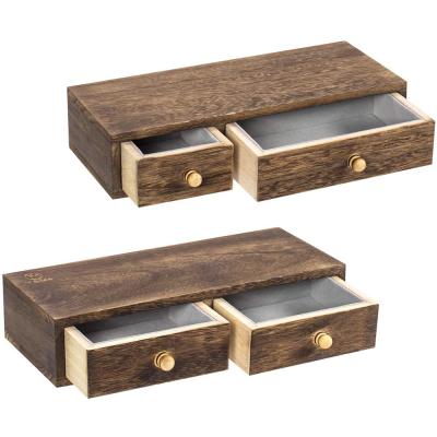 China Sustainable Solid Wood Mini Paulownia Storage Box Drawer Organizer for sale