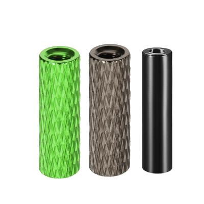 Cina M3 M4 M5 M6 M8 CNC Machining Spare Parts Round Column Rod Aluminum Knurled Standoff in vendita