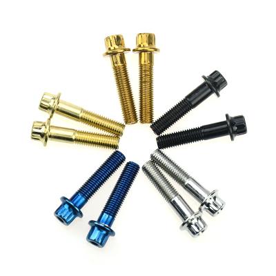 Cina 10.9 Grade Alloy Steel M7*32 M7*24 Plain 12 point flange bolt split rim wheel bolt parafusos para roda in vendita