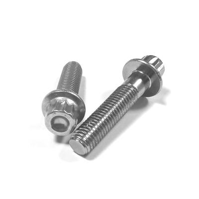 中国 Nickle plating M7*32 M7*24 Stainless Steel Auto Wheel Split Rim Bolt 12 Point Flange Bolt 販売のため