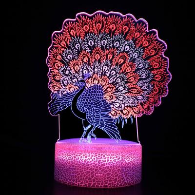 China Modern Colorful 3D Led Night Light for sale