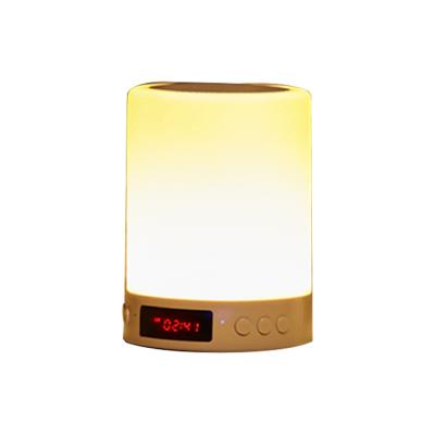 China Sale Modern With Wireless Speaker And Clock Function Kids Speaker Silicone Night Light for sale