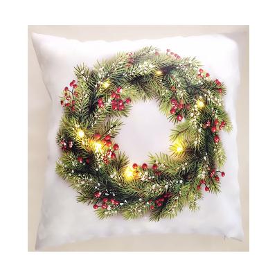 China With LED Inside Best Repeated Use Polyester Embroidered Cushion With For Home Textile Products for sale