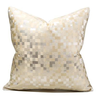 China PORTABLE Silk Ivory High Precision Geometric Geometric Throw Cushion Cover Decorative Faux Tile Throw Pillow Shape for sale