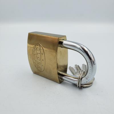 China Iron 32mm Gold Titanium Painted Gold Colored Brass Cylinder Locks Electronic Plated Chinese Iron Padlock for sale