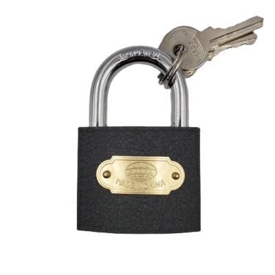 China Popular heavy duty 38mm iron pujiang gray color painted small iron cylinder padlock for sale