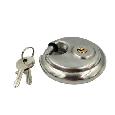 China Moon Type Special 60mm Steel Rubber Covered Round Disc 201 Stainless Padlock Lock for sale