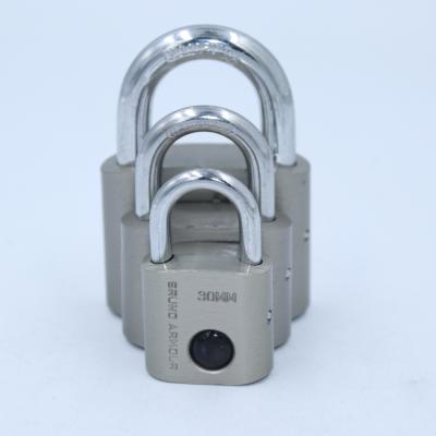 China Popular Heavy Duty Iron 30mm Modern Design Electroplate Silver Matt Iron Padlock for sale