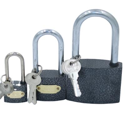 China Black Powder Coating Custom Iron 38mm Safety Color Full Size Padlock for sale