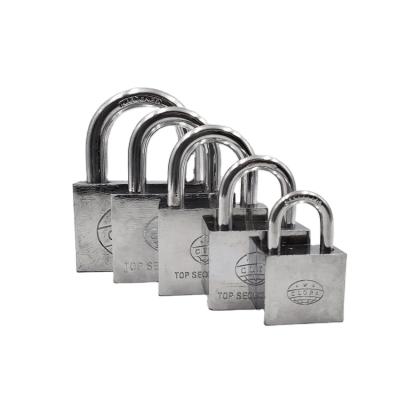 China Iron 60mm Square Type Padlock Electronic Chrome Plated Metal Combination Padlock Key for sale