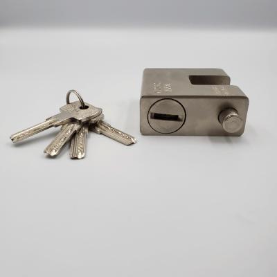 China Wholesale Price Electronic Nickel Plated Iron 74mm Strong Heavy Type Thick Large Rectangular Lock for sale