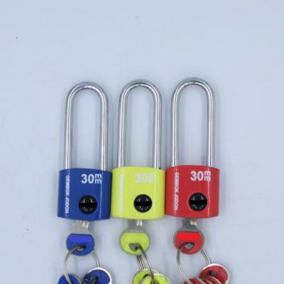 China Modern Design Special Type Iron 30mm Popular Heavy Duty Colorful Plastic Spray Padlock for sale