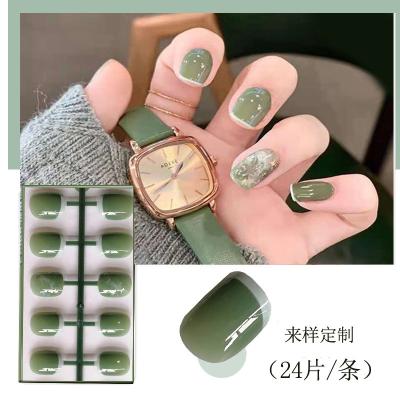 China 24pcs Design False Nail Tips Wholesale Full Cover French Finger Nail For White ABS Gel Polish Display Quantity for sale