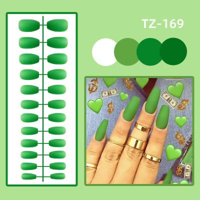 China European and American design ballet trapeze matte rub nail patch nail finished 24 pieces of nail port piece for sale