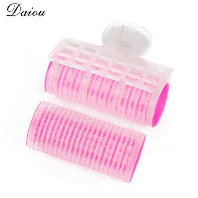 China Plastic Self Adhesive Hair Curling Core With Four-prong Plastic Clip Flexible Perm Curling Rollers For Hair for sale