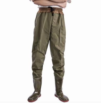 China Waterproof Windproof Multiple Sizes Waterproof Oil Chemical Resistant Knitted Fabric Breathable Mesh Waist Rain Pants for sale