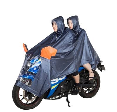 China Waterproof Windproof OEM Factory PVC Waterproof Raincoat Rain Gear Motorcycle Electrombile Poncho For Two People Use for sale