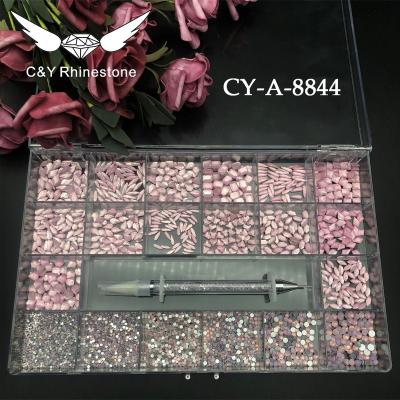 China Luxury Nail D CY In Glass Hotfix Flatback Non Running Flat Back Rhinestones Volume for sale