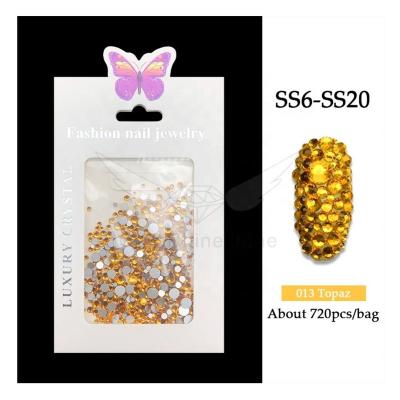 China Flatback CY Topaz Best Selling Hotfix Bulk Flatback Glass Non-Hot Fix Rhinestone for sale