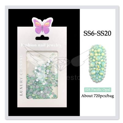 China Designer Nail Charms Rhinestone from Flatback CY Pacific Opal Glass Rhinestones Bulk Wholesale for nails for sale