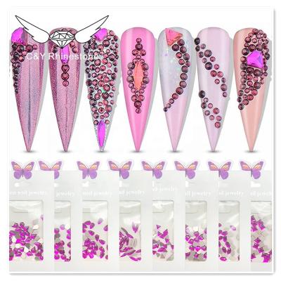 China C&Y Luxury Hot Fix Nail Art Mix Crystal Applique Loose Rhinestone Flat Back No for sale