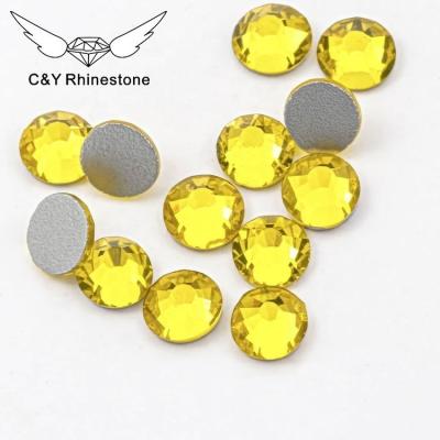 China Flatback CY Nail Citrine Fake Stones Bulk Crystal Art Glass Rhinestone Flat Back transparent for sale