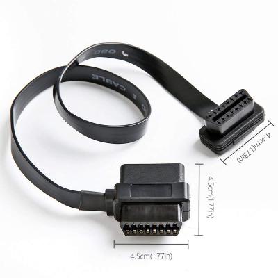 China All 16Pin are Full Flat J1962 Direct Connected 16 Pin OBDii Pass Through Car OBD Diagnostic Y Adapter Y Splitter Extension OBD2 Cable For Toyota Benz BMW PC VGA for sale