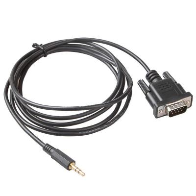 China COMPUTER Audio 0.6m 3 Pole Stereo DC Plug To RS232 Audio Cable RS232 3.5mm Jack Serial Cable AV for sale