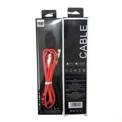 China Recyclable Customized Data USB Cable PVC Packaging Box For Data Cable for sale