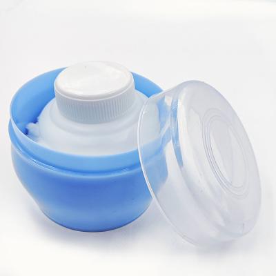 China Portable BPA Free BPA Free pp Material Baby Powder Breath Box Sponge Breath Container Case For Baby Infant Care for sale