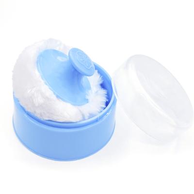 China 0 To 6 Months Baby High Quality Soft Body Face Powder Sponge Talcum Powder Sponge Cosmetic Case Container Box for sale