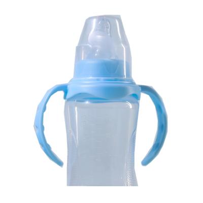 China BPA Free All Stages Cute Infant Feeding Breast Milk With Handle 180ML Baby Feeding Bottle for sale