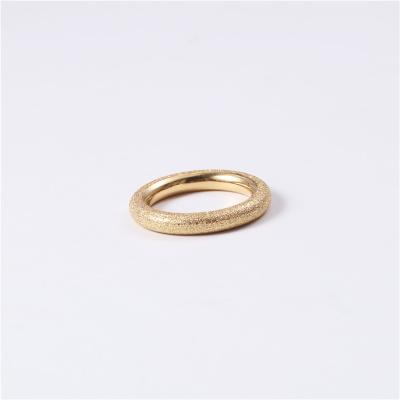 China 18K Gold Lead Free Nickel Free Matt Surface Ring Stainless Steel Fashionable Simple High End Simple Gold Plated Jewelry for sale