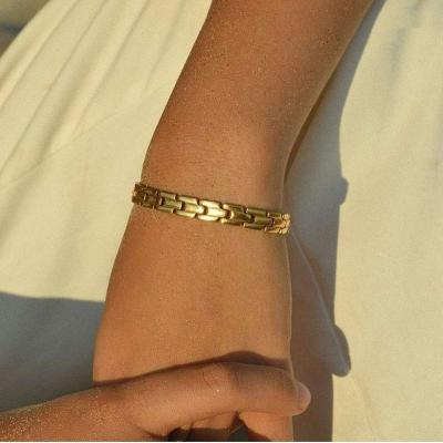 China Joolim stainless steel punk bangle bracelet lead free nickel free elegant couples bracelet for sale