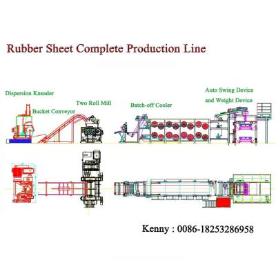China Cadena de producción completa de la hoja de goma/maquinaria de goma de la fabricación de placa en venta