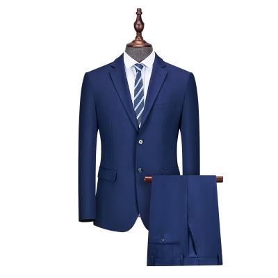 China anti-wrinkle Anti-wrinkle OEM split center back blazer dress wedding woolen shopping suits for men royal blue with style MY3002 for sale