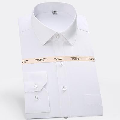 China High Quality Men's Business Anti Wrinkle Shirts Cotton Shirts Long Sleeve Shirt Formal Dresses With Cotton Polyester for sale